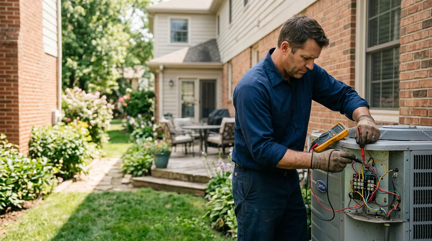 HVAC technician working near Dansville, MI